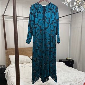 ELLEJAY Lana Kimono in Teal Burnout